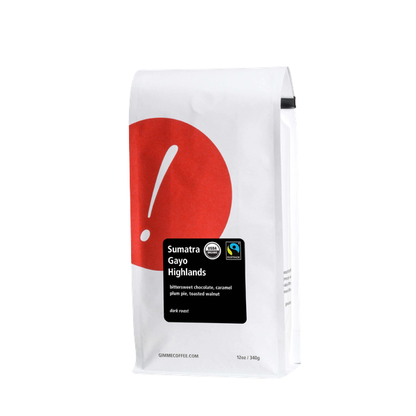 Sumatra Gayo Highlands Dark Roast FT Organic 12 oz